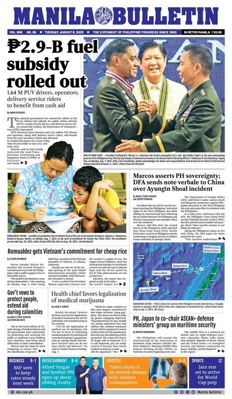 Get digital access to back issues Manila Bulletin .